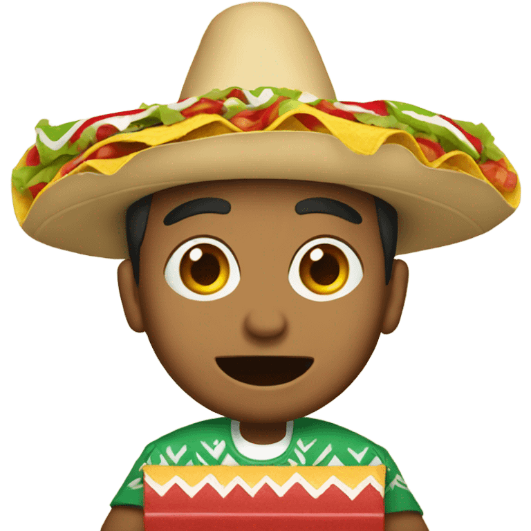 mexican eating tacos emoji