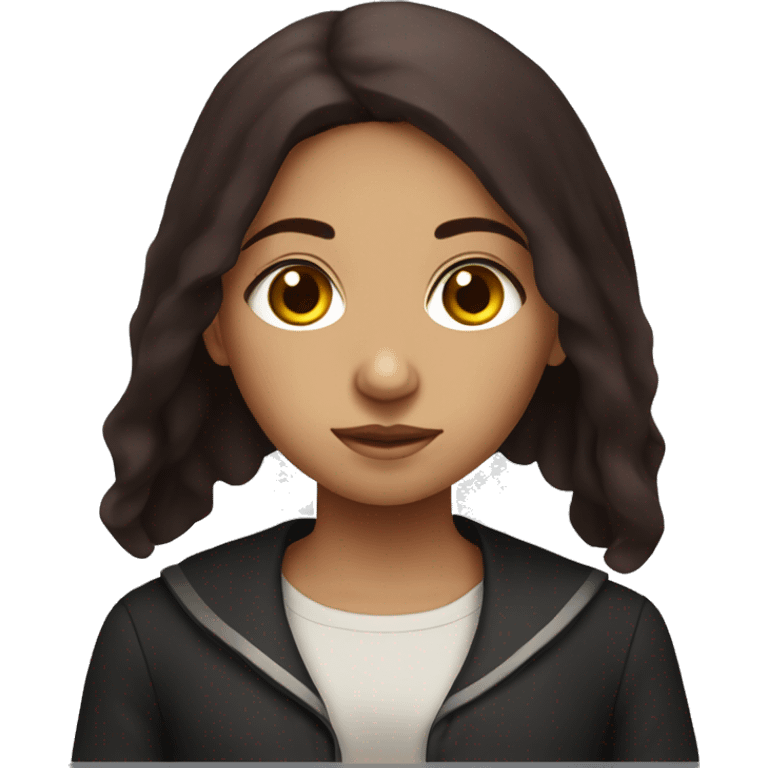 coptic girl with dark red hair  emoji