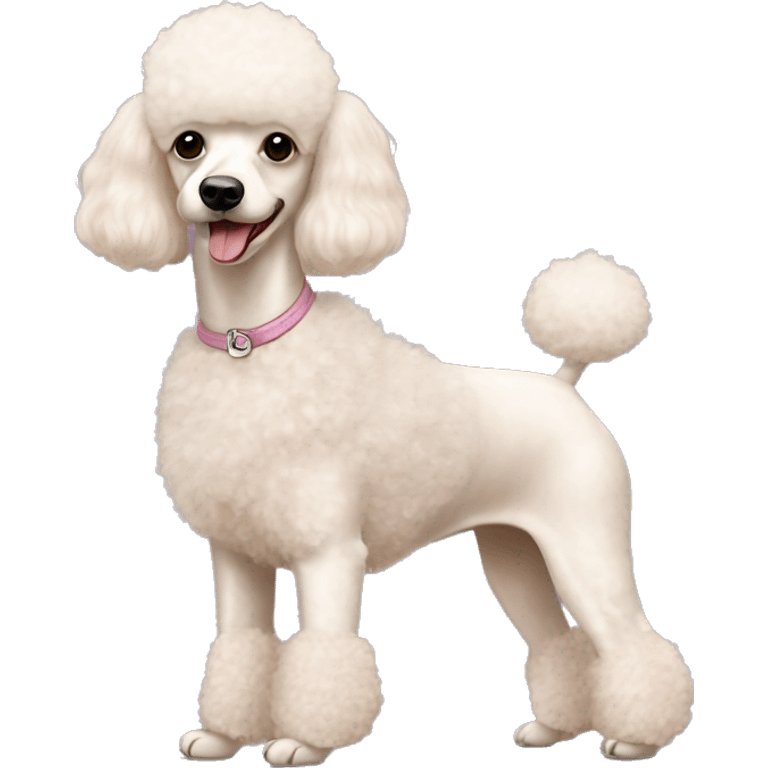 mini apricot poodle and mini white poodle  emoji