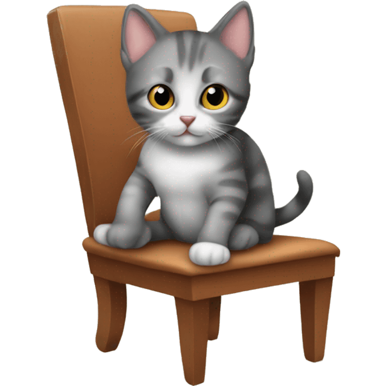 kitten sitting in a chair emoji