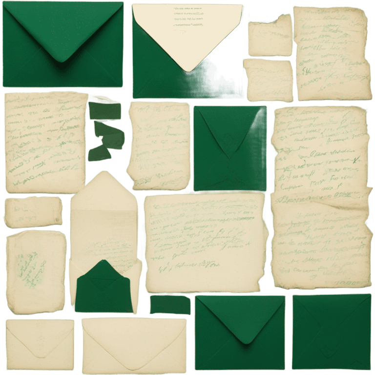 Deep green love mail  emoji