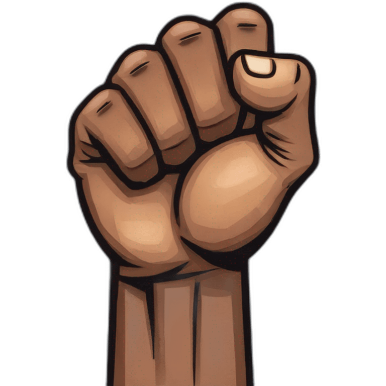 A african american fist raised emoji