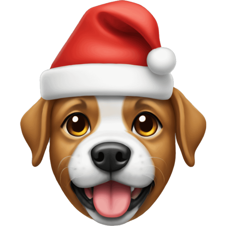 Dog with Santa hat emoji