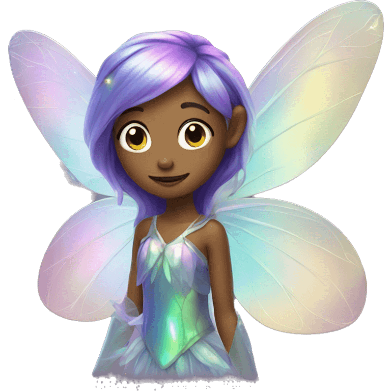 Iridescent fairy emoji