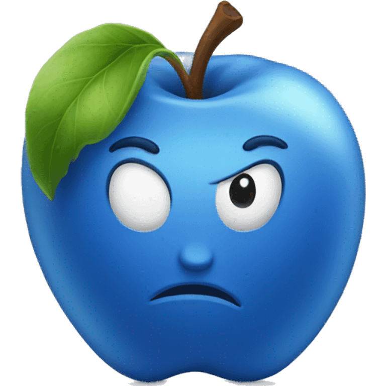 blue apple emoji