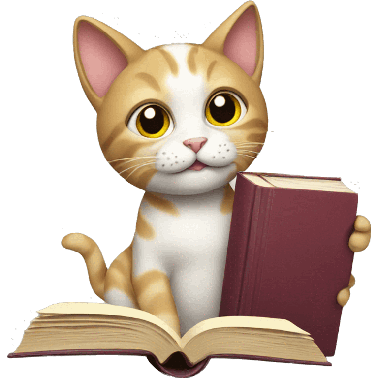 cat with book emoji