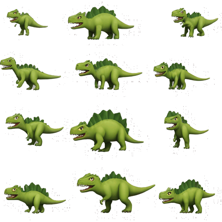 Dinozaur z okuralami emoji