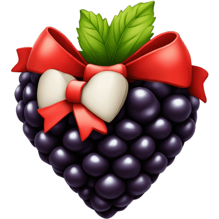 BlackBerry heart with red bow emoji