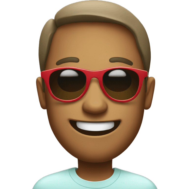 A two colored pill wearing sunglasses and smiling  emoji