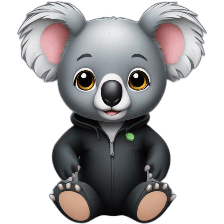 koala in black rubber suit emoji