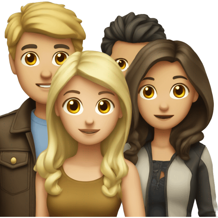 couple with blonde boy and brunette girl emoji