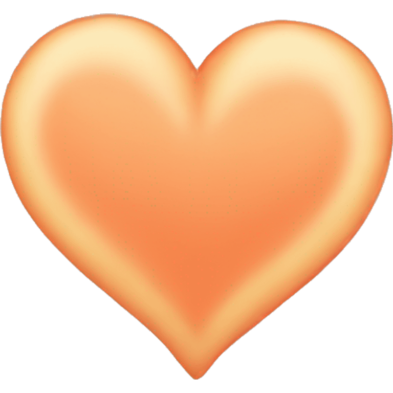 Peach colored simple heart emoji