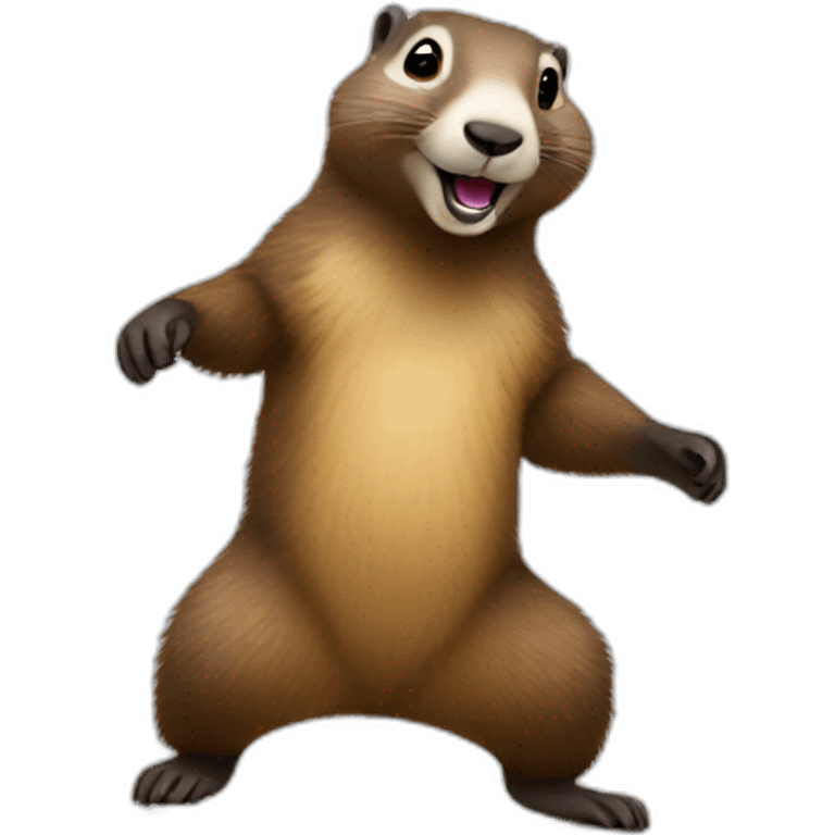 marmot dancing at a party emoji