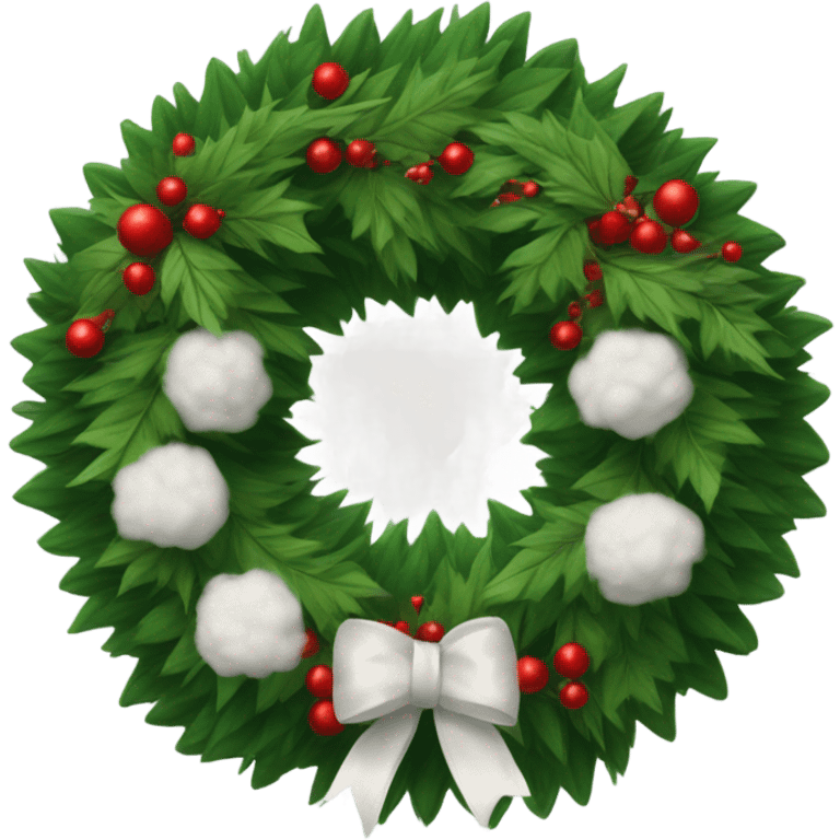 Realistic cristmas wreath with Cotton emoji