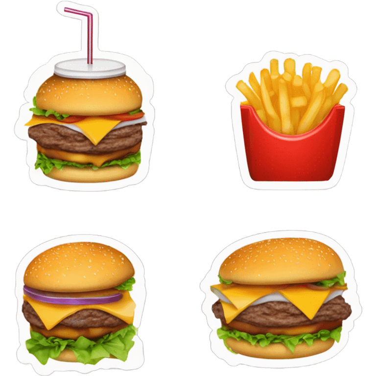 Plate of fast food emoji