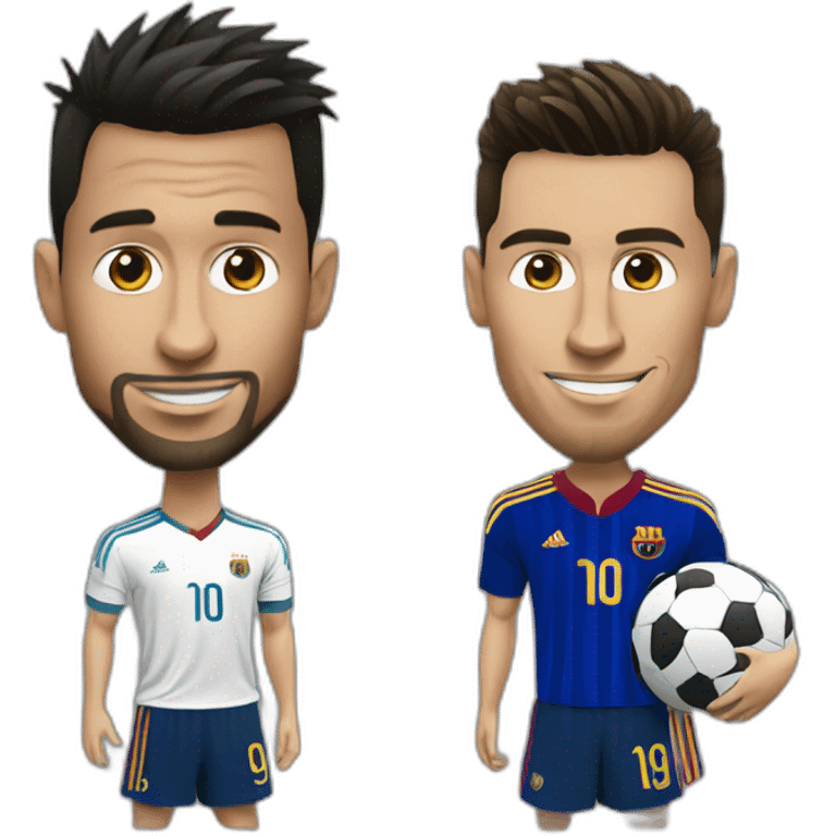 Messi et ronaldo s'embrasse emoji