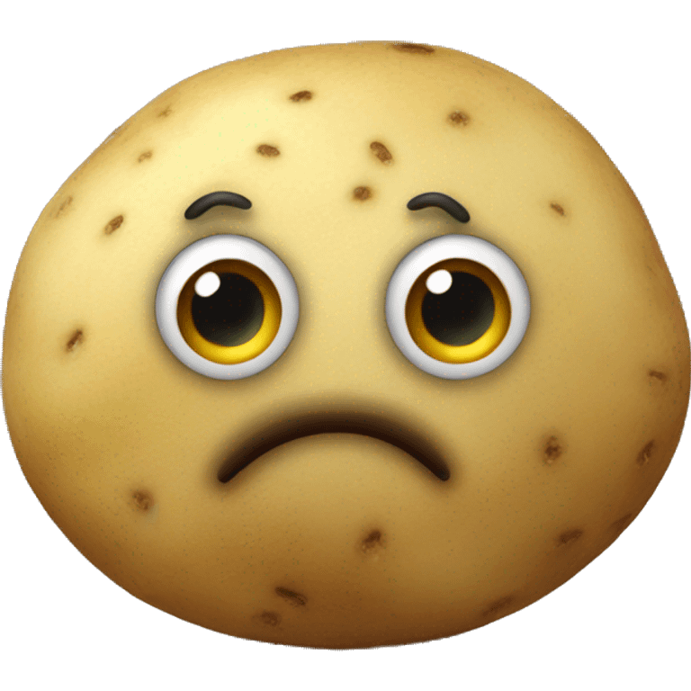 Potato with eyelashes emoji