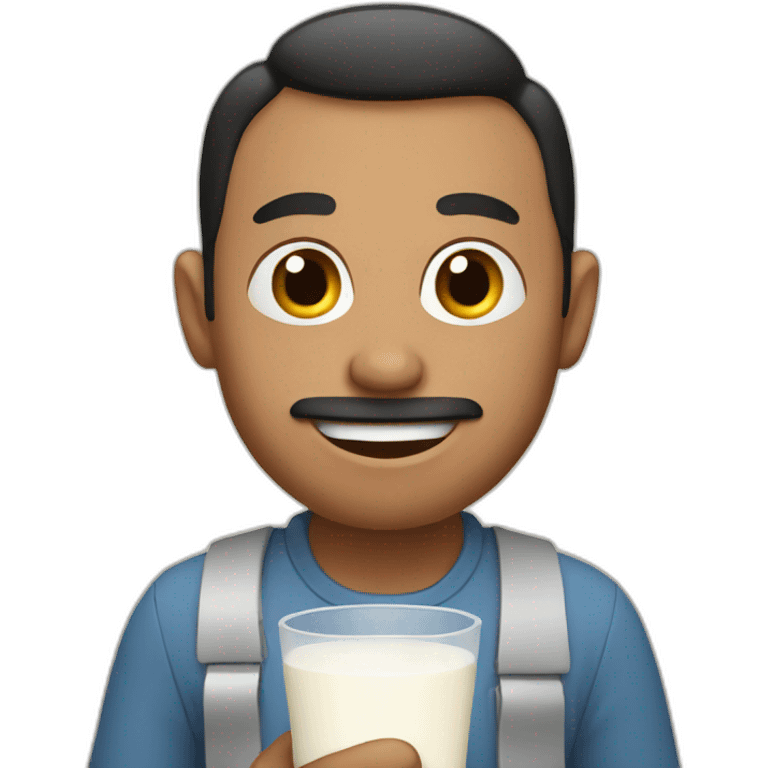 man with milk  emoji