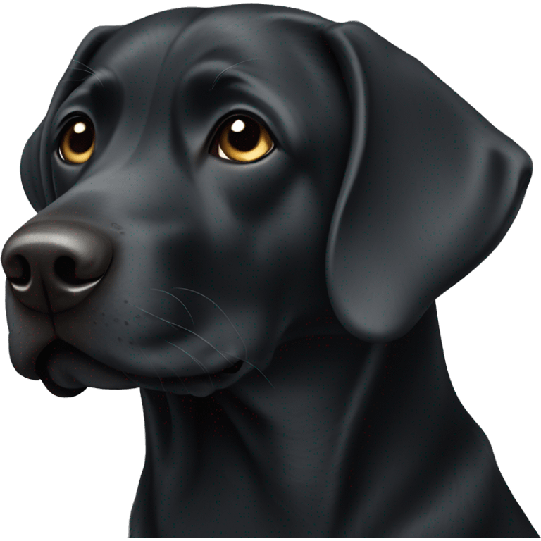 Black Labrador with grey snout and paws  emoji