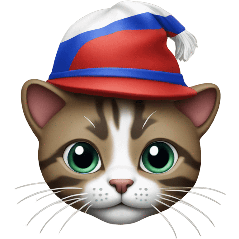 cat wearing a buffalo bills hat emoji