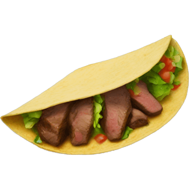 Steak tacos on a plate emoji