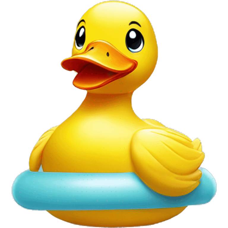 a rubber duck in the gymn emoji