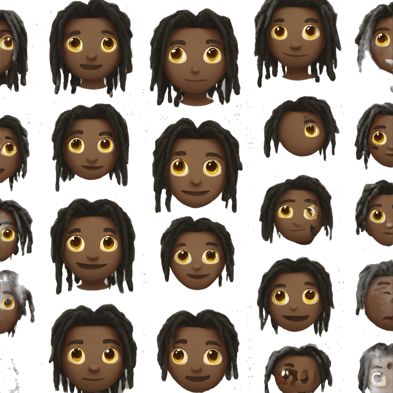 teen black man with dreads emoji