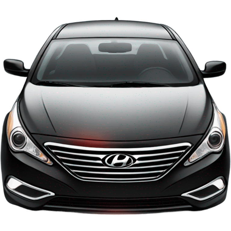 Black 2011 Hyundai Sonata, with red sequential headlights emoji