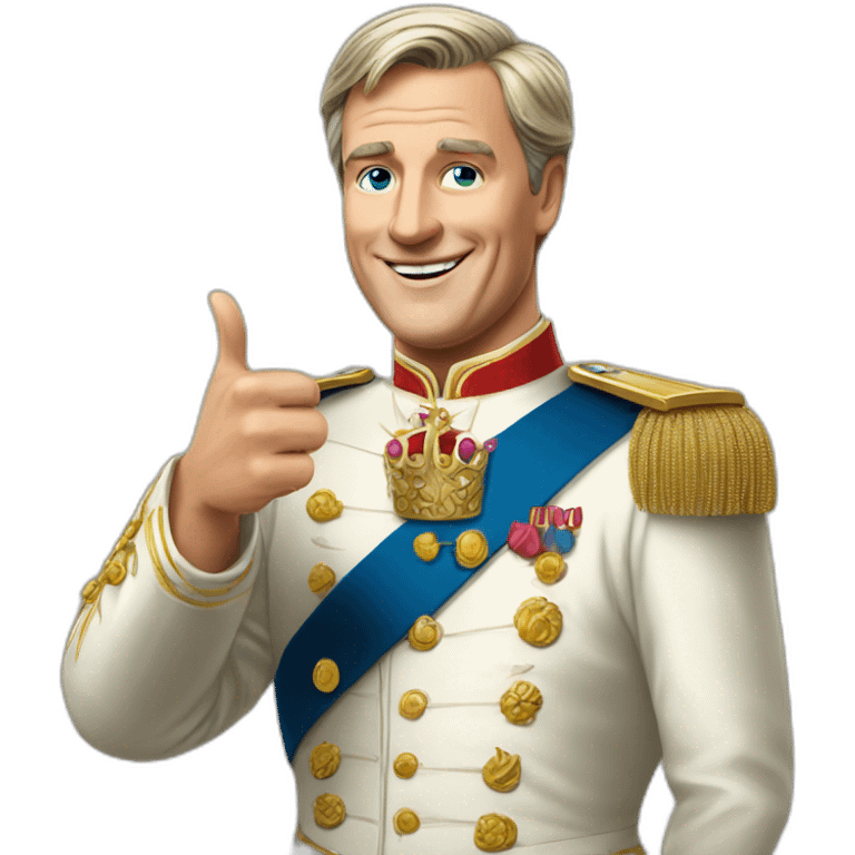 belgian King Philippe thumbs up emoji