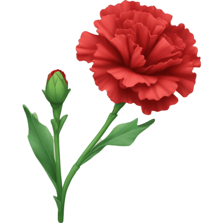 red Carnation flower emoji