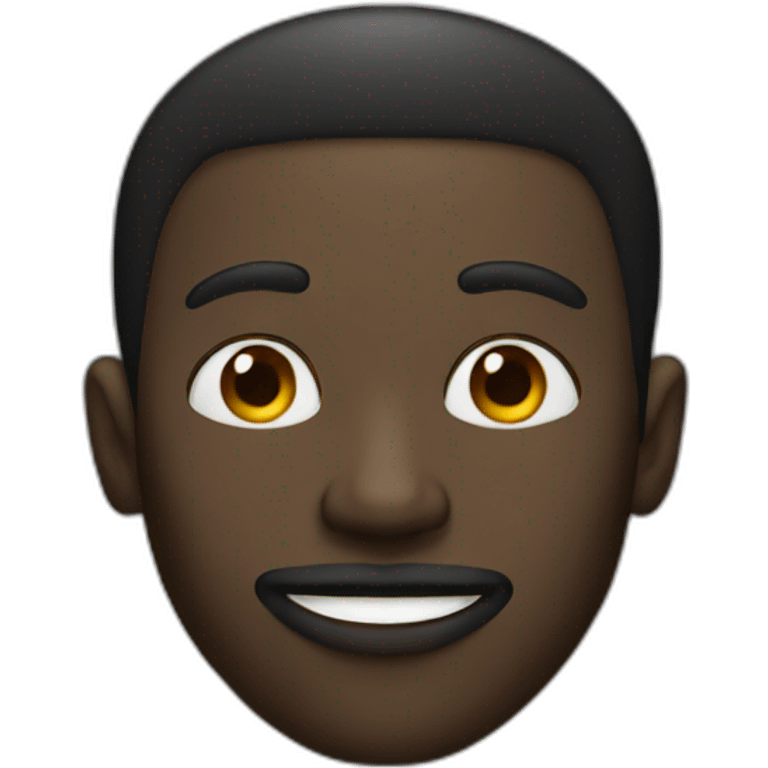 A black man with a big nose and semiafro emoji