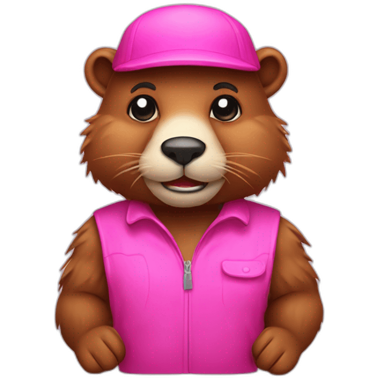 Pink beaver gaming emoji