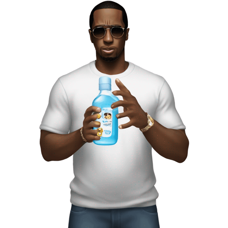 P diddy holding baby oil emoji