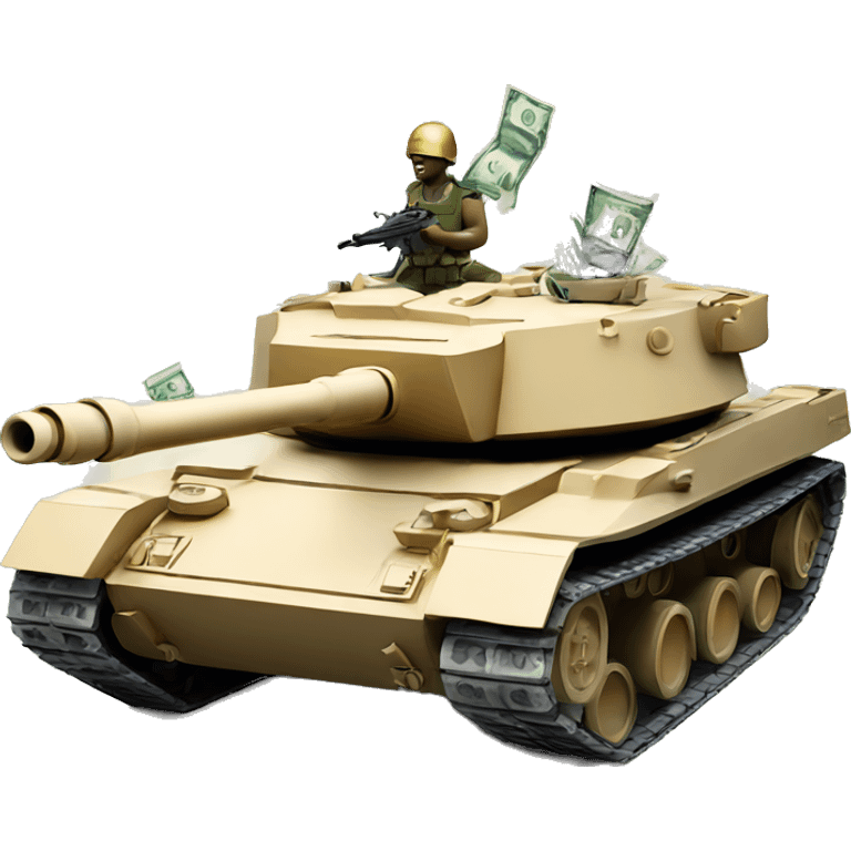 Tank shooting Money  emoji