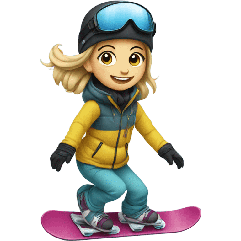 girl on snowboard  emoji