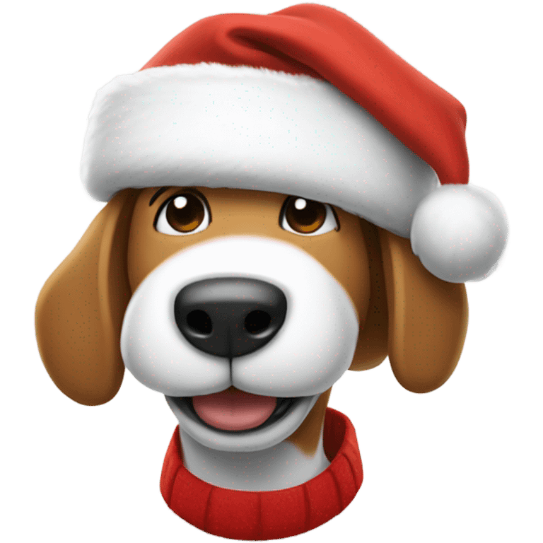 snoopy wearing a Santa hat emoji