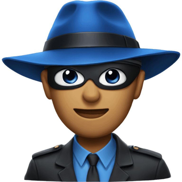 Blue hat spy emoji