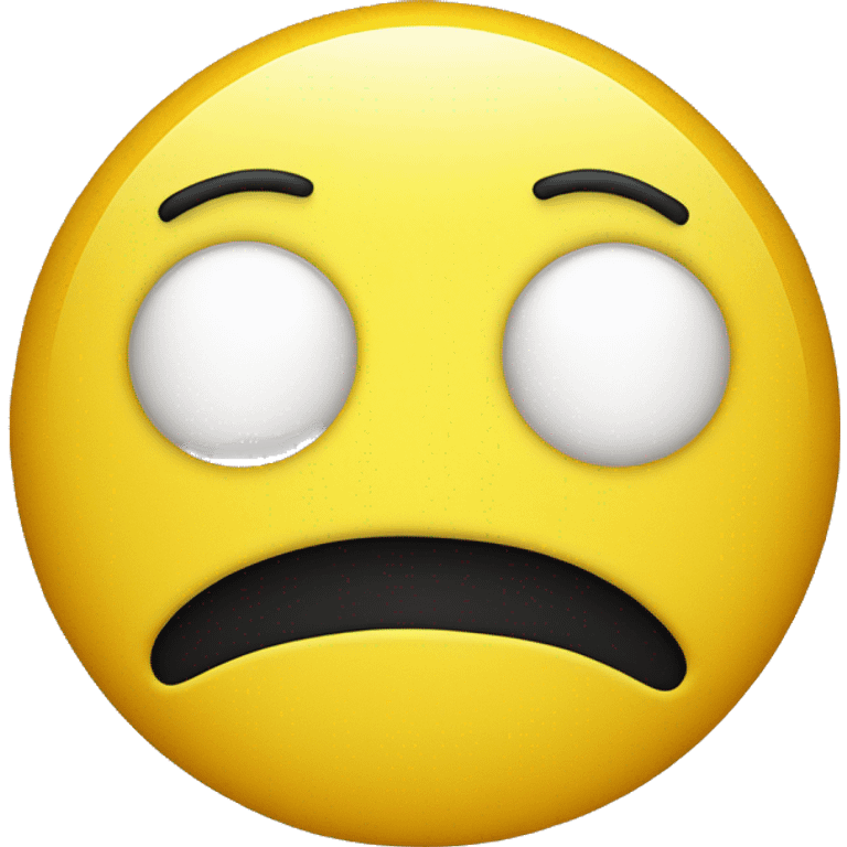 Yellow sad face outside emoji