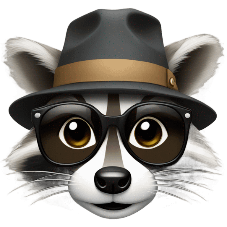 A raccoon wearing a hat  emoji