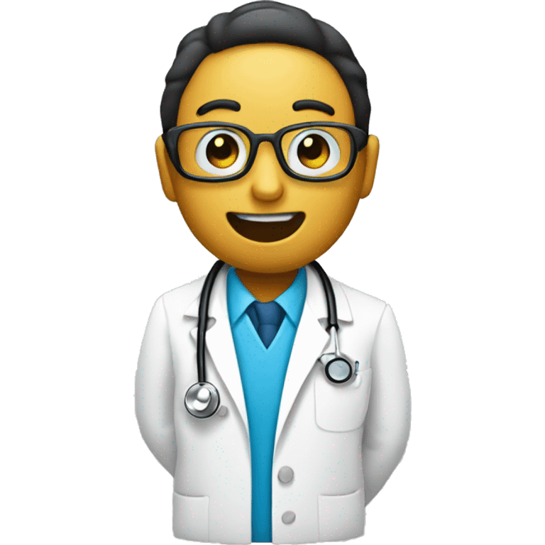 Create an emoji in which a stethoscope is connected with a computer  emoji