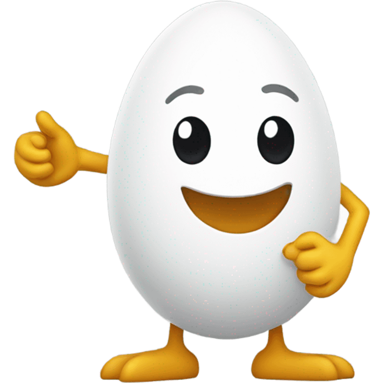 Egg with arms emoji