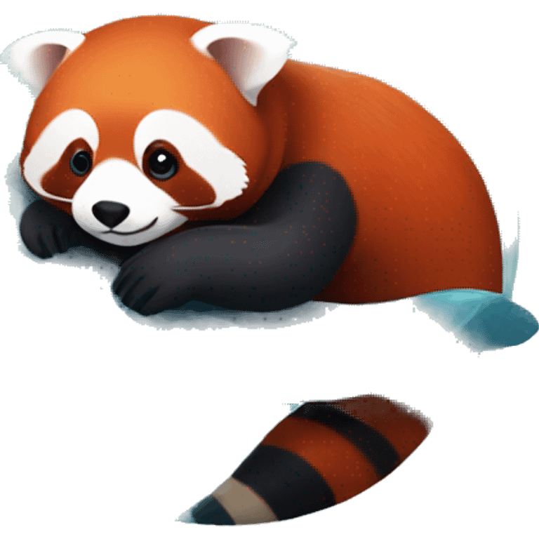 Red Panda hugging a manatee emoji