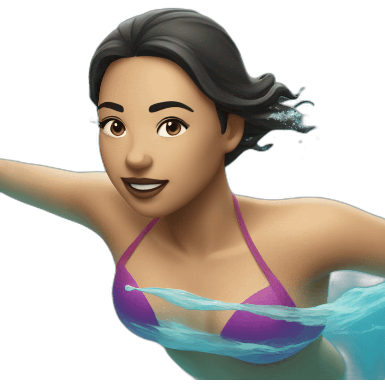 sexy girl swimming emoji