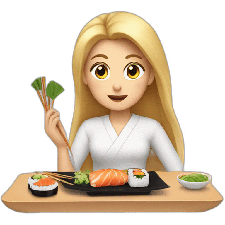 rapenzel eating sushi  emoji