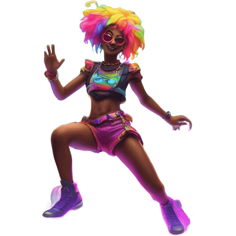 Raver half way in a portal emoji