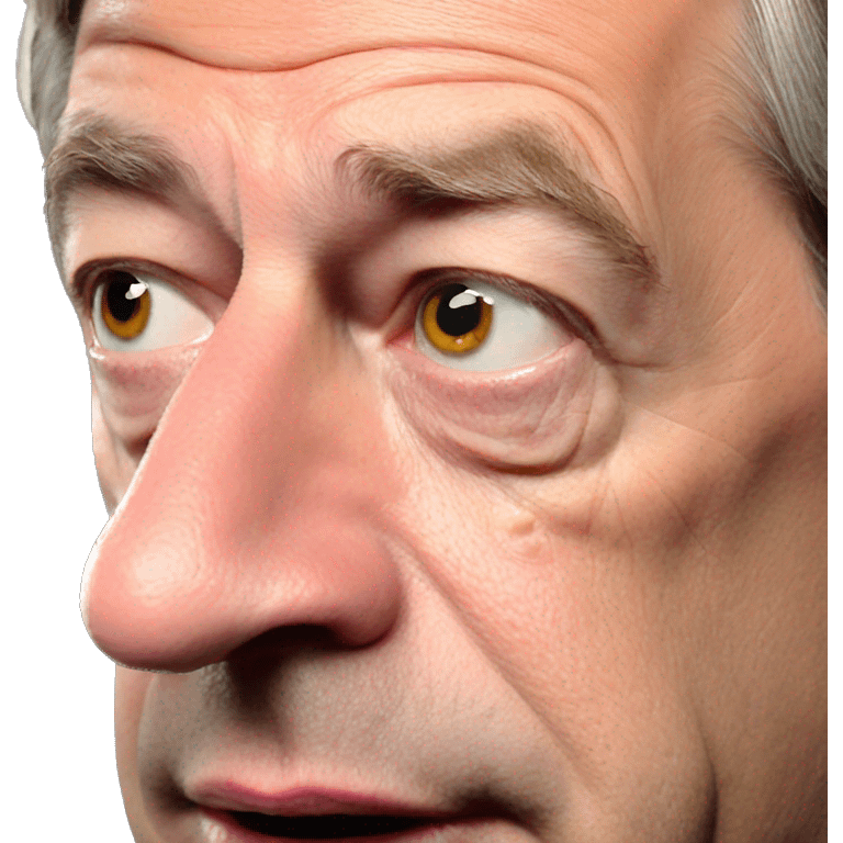 Nigel Farage side profile Pog expression emoji