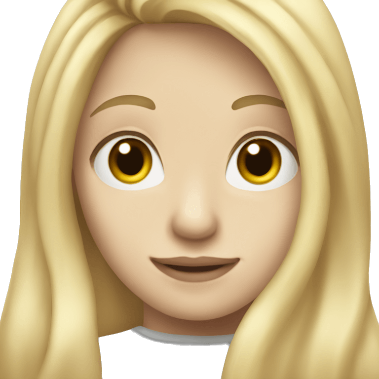 Pale teen with blonde hair and hazel eyes 0.5 emoji