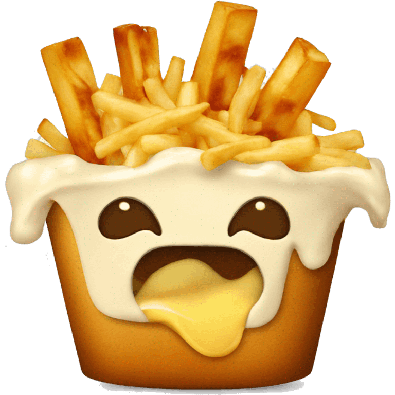 poutine qui mange une poutine emoji