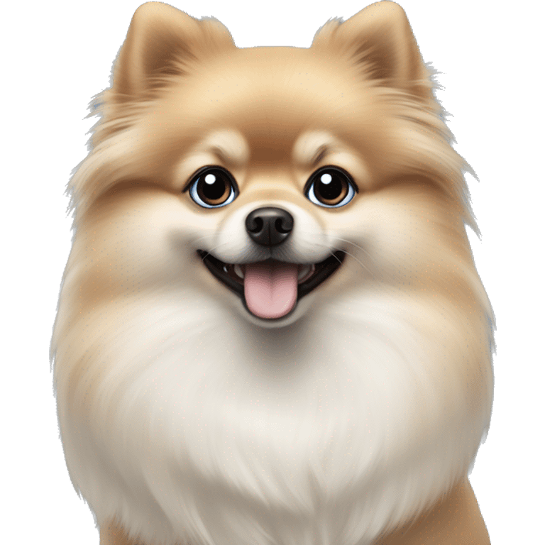 pomeranian grey with black spots one blue eye and one brown eye emoji