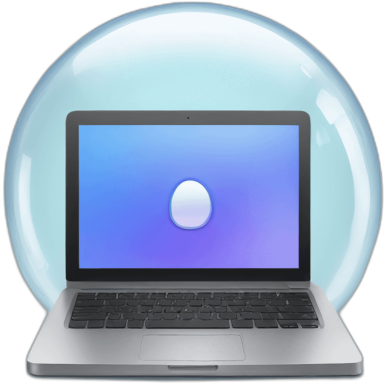 laptop inside a bubble emoji